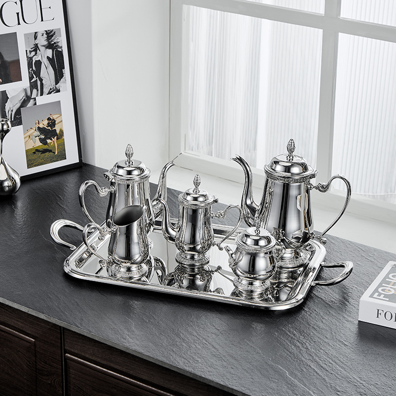 Coffee Tea With Milk - Noordse RVS Afternoon Tea Koffieset Licht