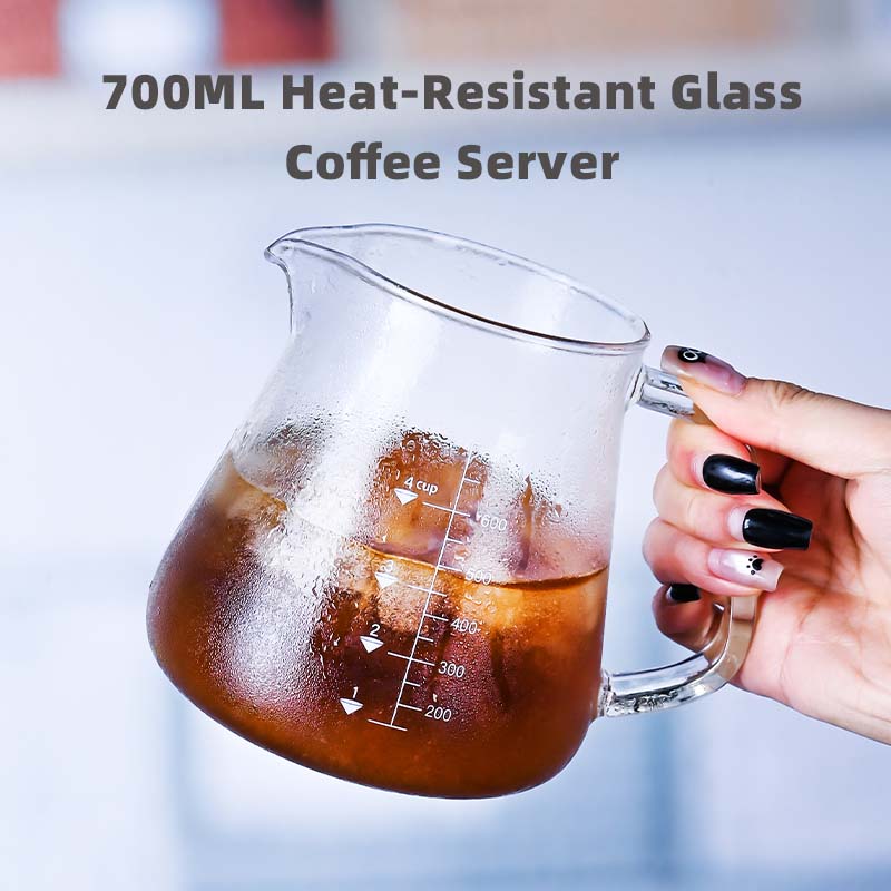 Coffee Tea And Sugar Set - Nieuwe hoge borosilicaatglas van 700 ml,