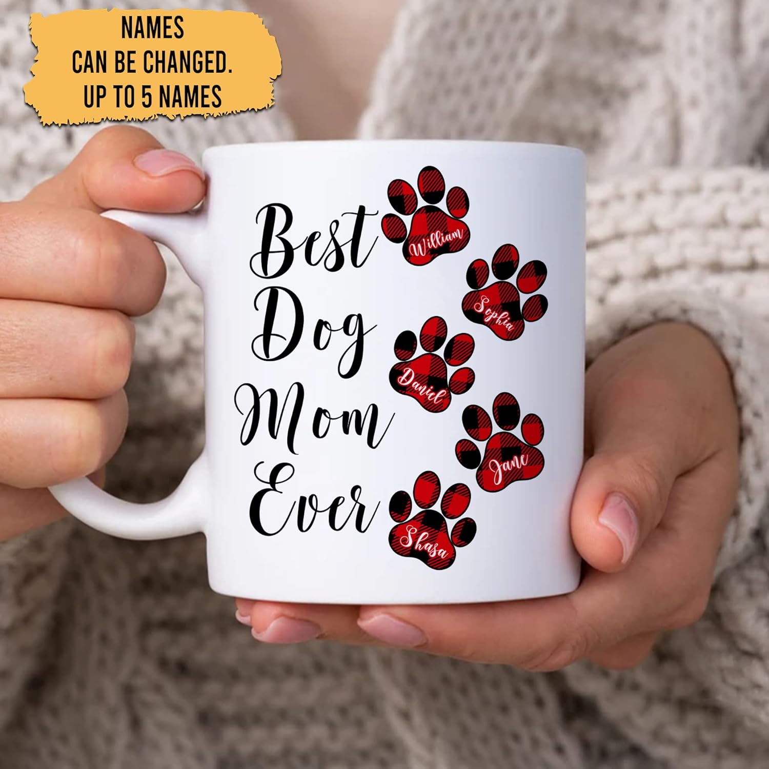Coffee Tea Name - Gepersonaliseerde cadeaus voor hondenliefhebber Hond Moeder