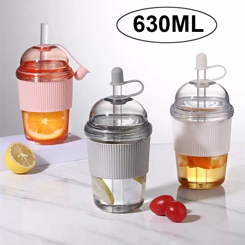 Xbloom Coffee Tea - 630ML rietjesbeker met deksel en rietje,