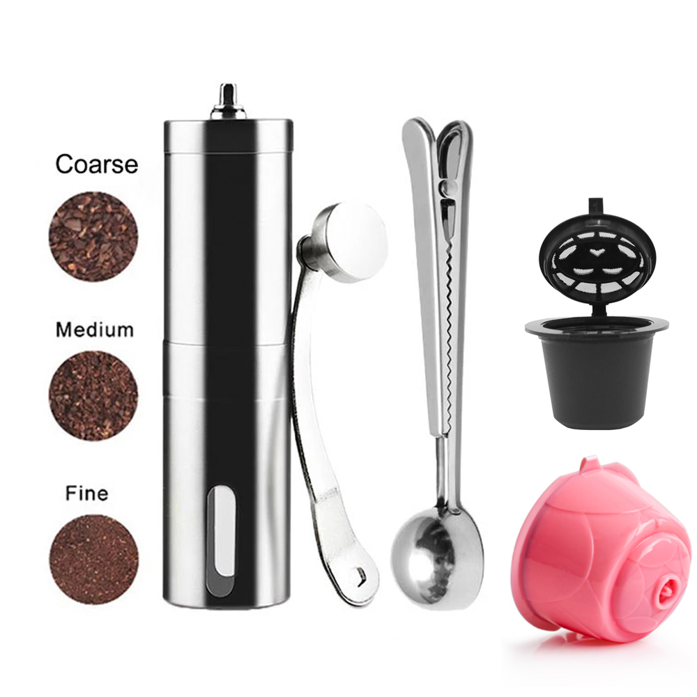Mini koffiemolen roestvrij sta - Burr Hand Grinder recensie en prijs