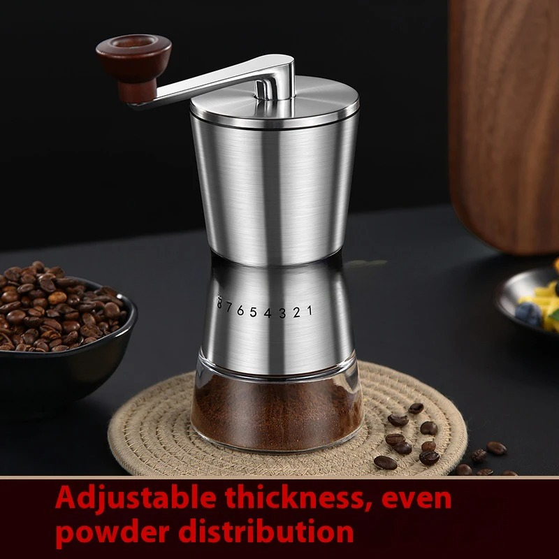 Verstelbare draagbare koffiesl - Burr Hand Grinder recensie en prijs