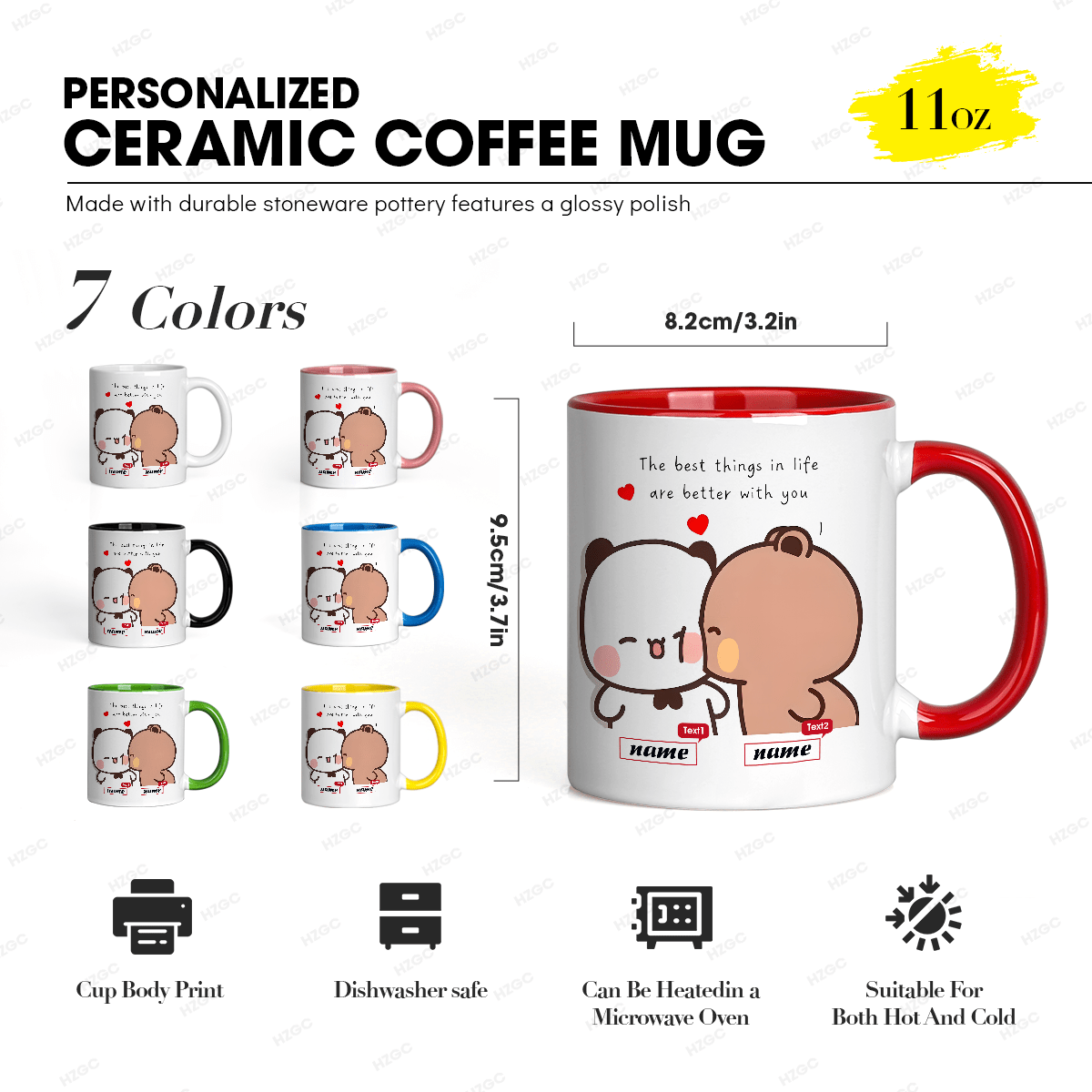 1 keramische koffiemok van 325 - Coffee Tea Name recensie en prijs