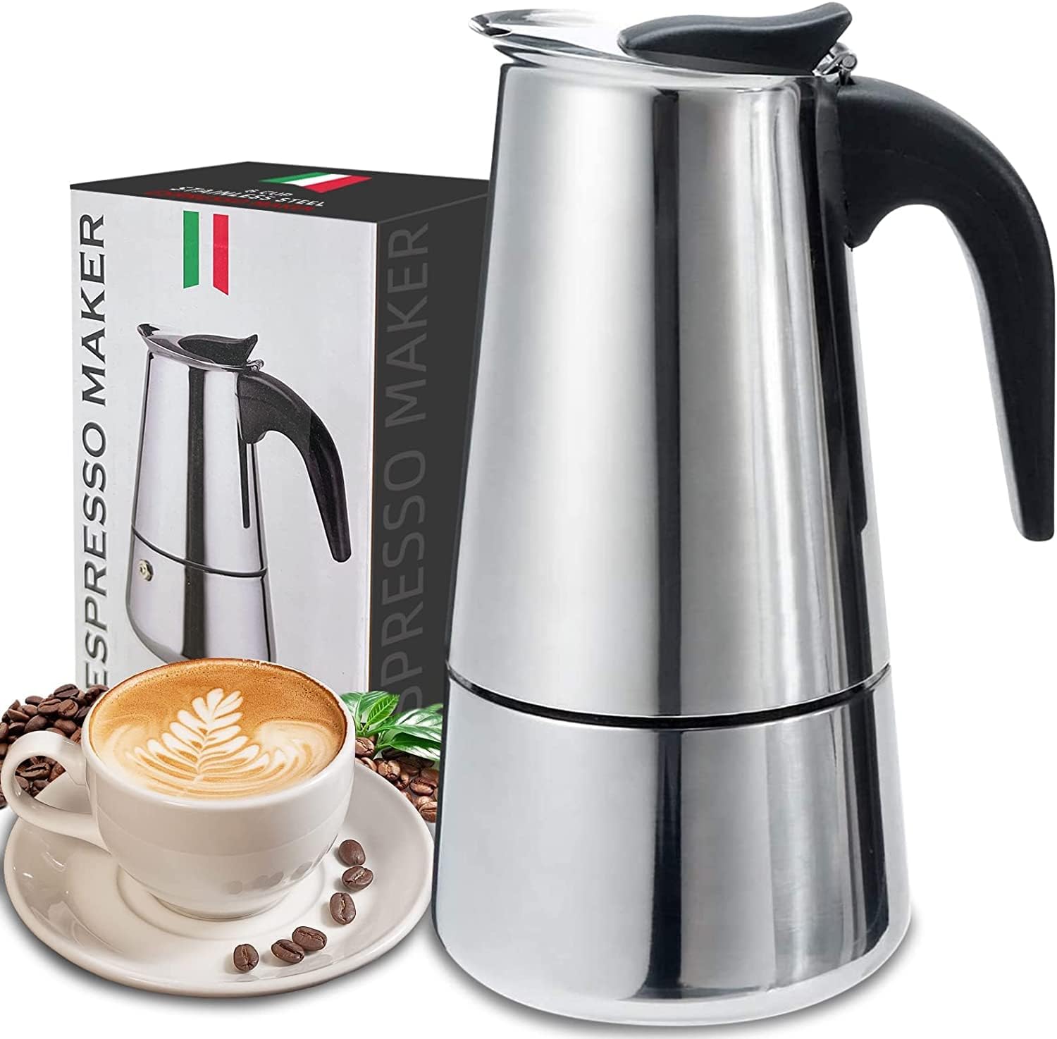 4/6/9 Cups Moka Pot Caffe Mach - Moka Pot Stove recensie en prijs