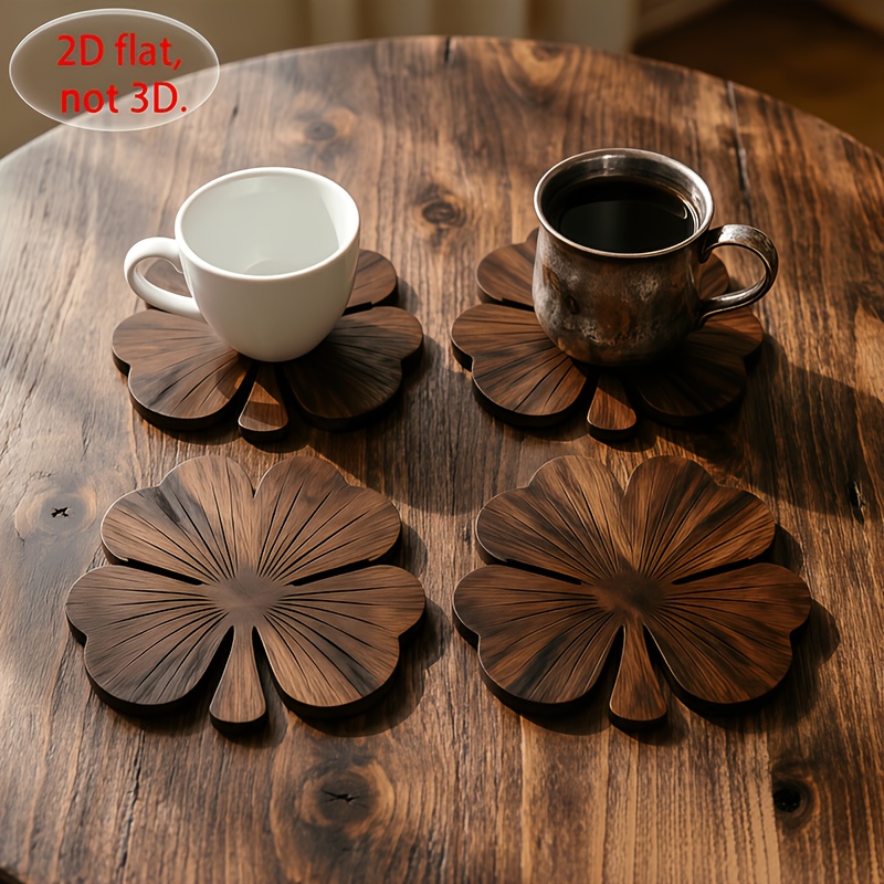4-delige 2D platte houten onde - Coffee Tea And Sugar Set recensie en prijs