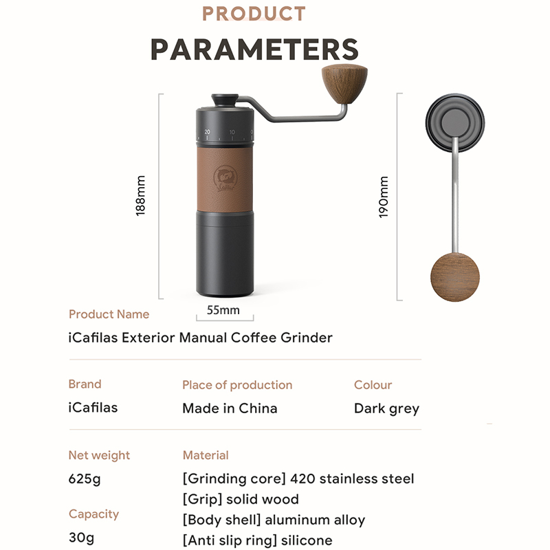 icafilas Handmatige koffiemole - Burr Hand Grinder recensie en prijs