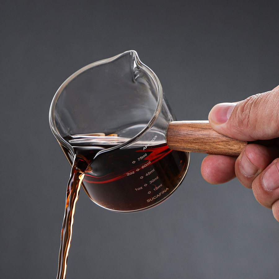 50-250 ml houten handvat glaze - Barista Milk Jug recensie en prijs
